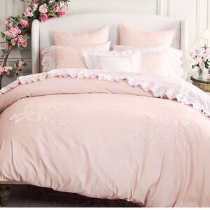 LoveShackFancy Rococo Bow Duvet Cover - KING/California  Size  108" w x 92" l